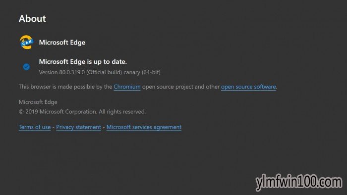 ϢWin10 Edge Canary80.0.319.0