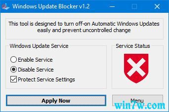 Windows 10 1903Windows Update Blocker 1.2